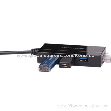 Universal Super Speed 3-ports USB 3.0 Hub Compatible with TCP/IPNew